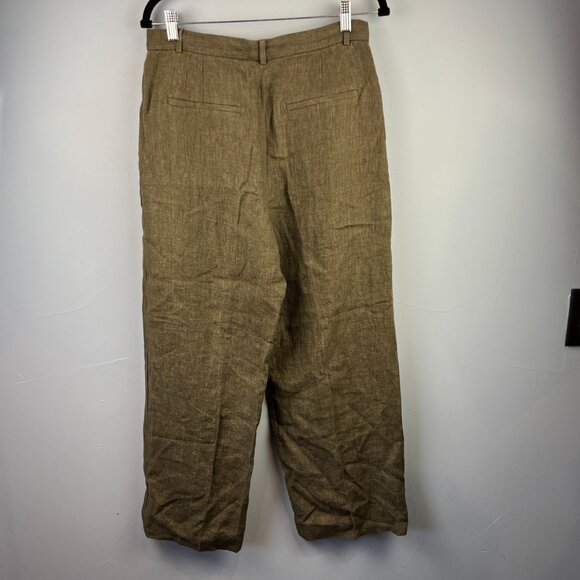 Banana Republic‎ Soho High-Rise Wide-Leg Linen Pant Size 10P - Picture 10 of 10